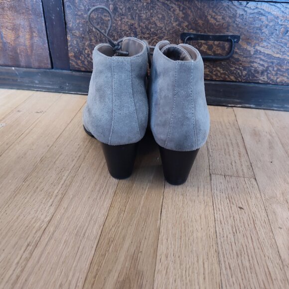 Gray Zenda Vionic Heeled Ankle Booties - Picture 3 of 7
